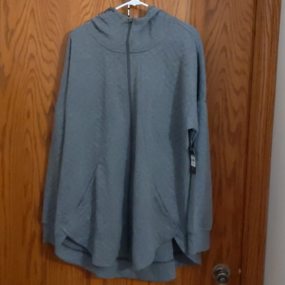 Size 22w zip up tunic style sweatshirt